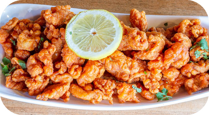 Knapperige kip als voorgerecht