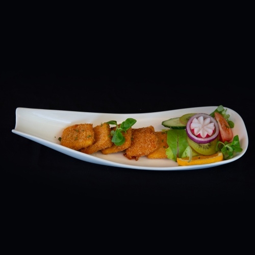 Paneer tikka with a side salad